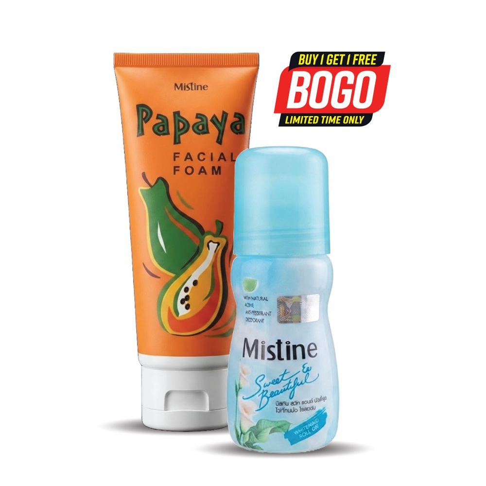 Buy One Mistine Papaya Facewash Get One Mistine Sweet & Beautiful Roll on FREE!!